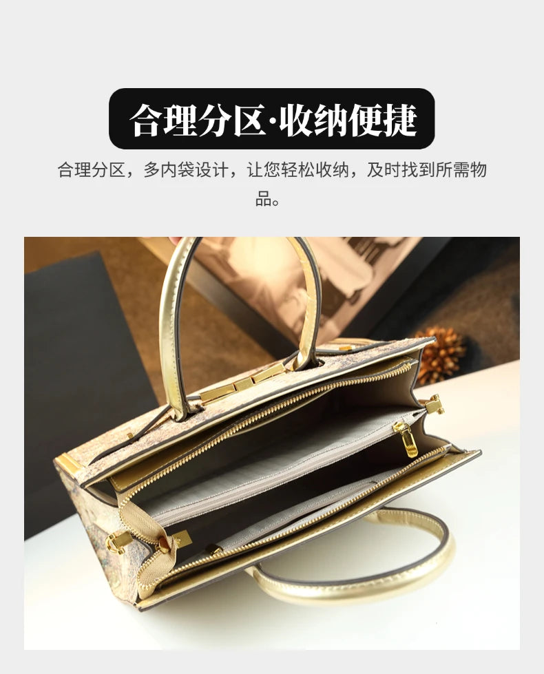 The new handbag is a fashionable and light luxury platinum bag